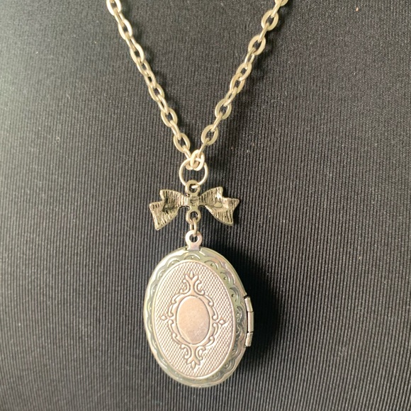 Necklace locket butterfly pink toile - Picture 5 of 10